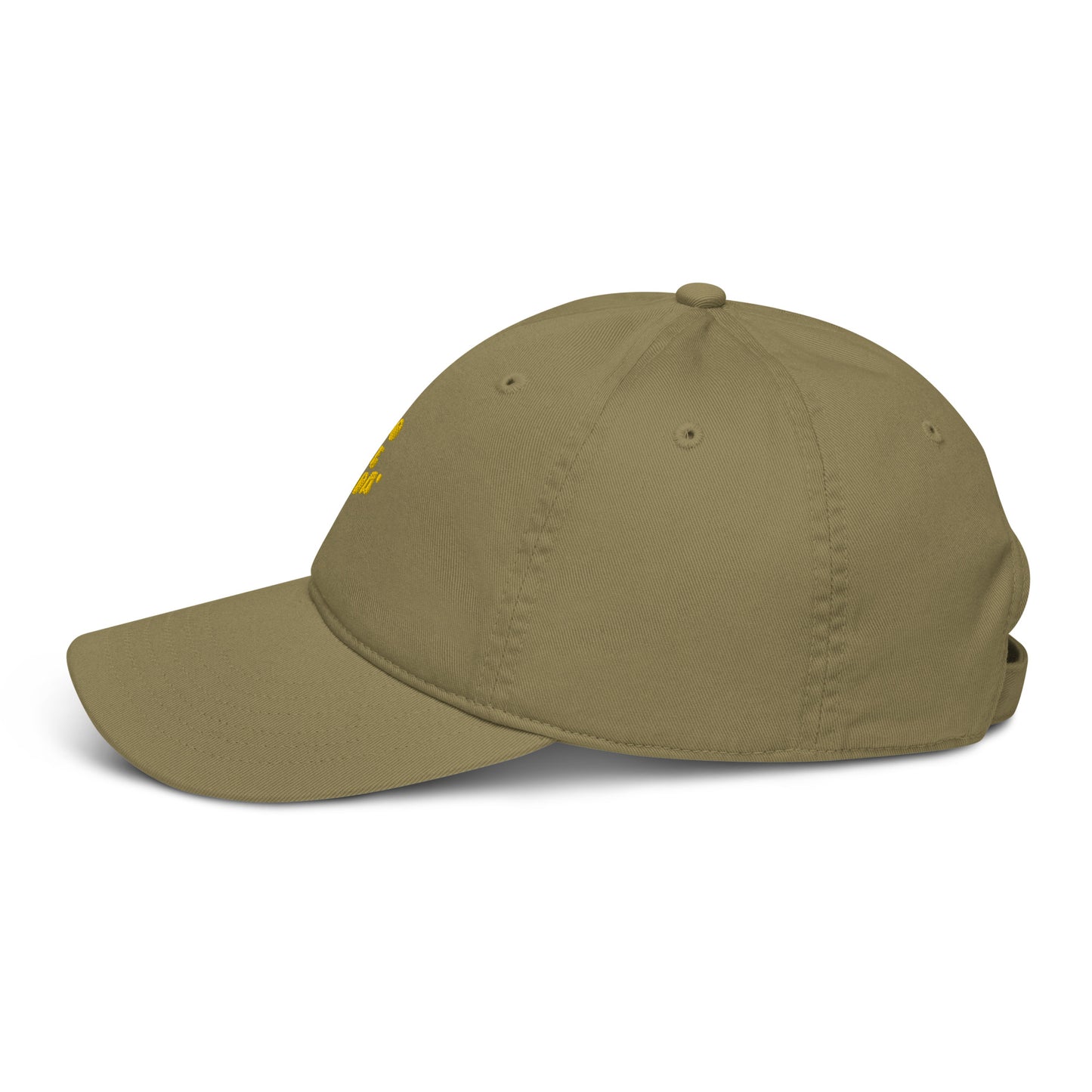 Organic dad hat-yellow logo