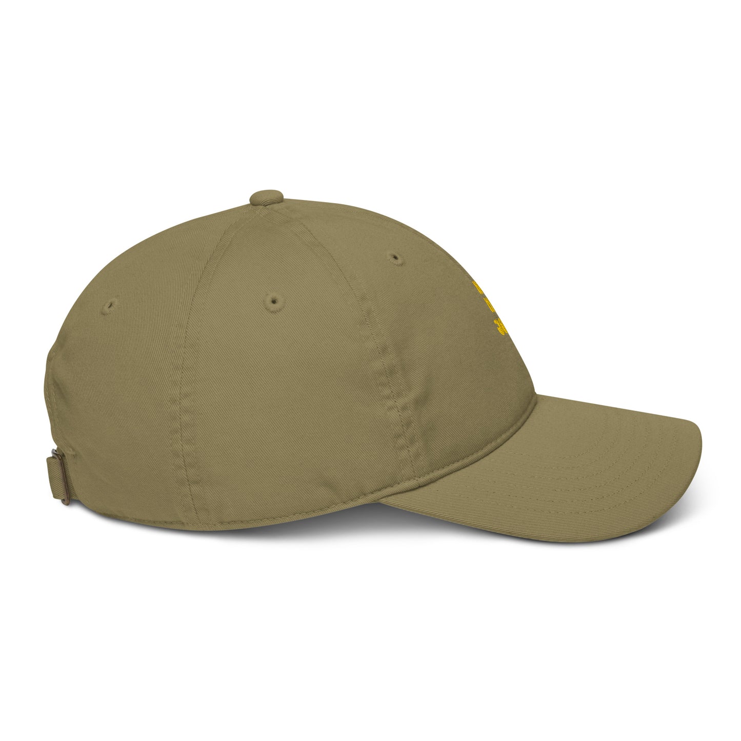 Organic dad hat-yellow logo