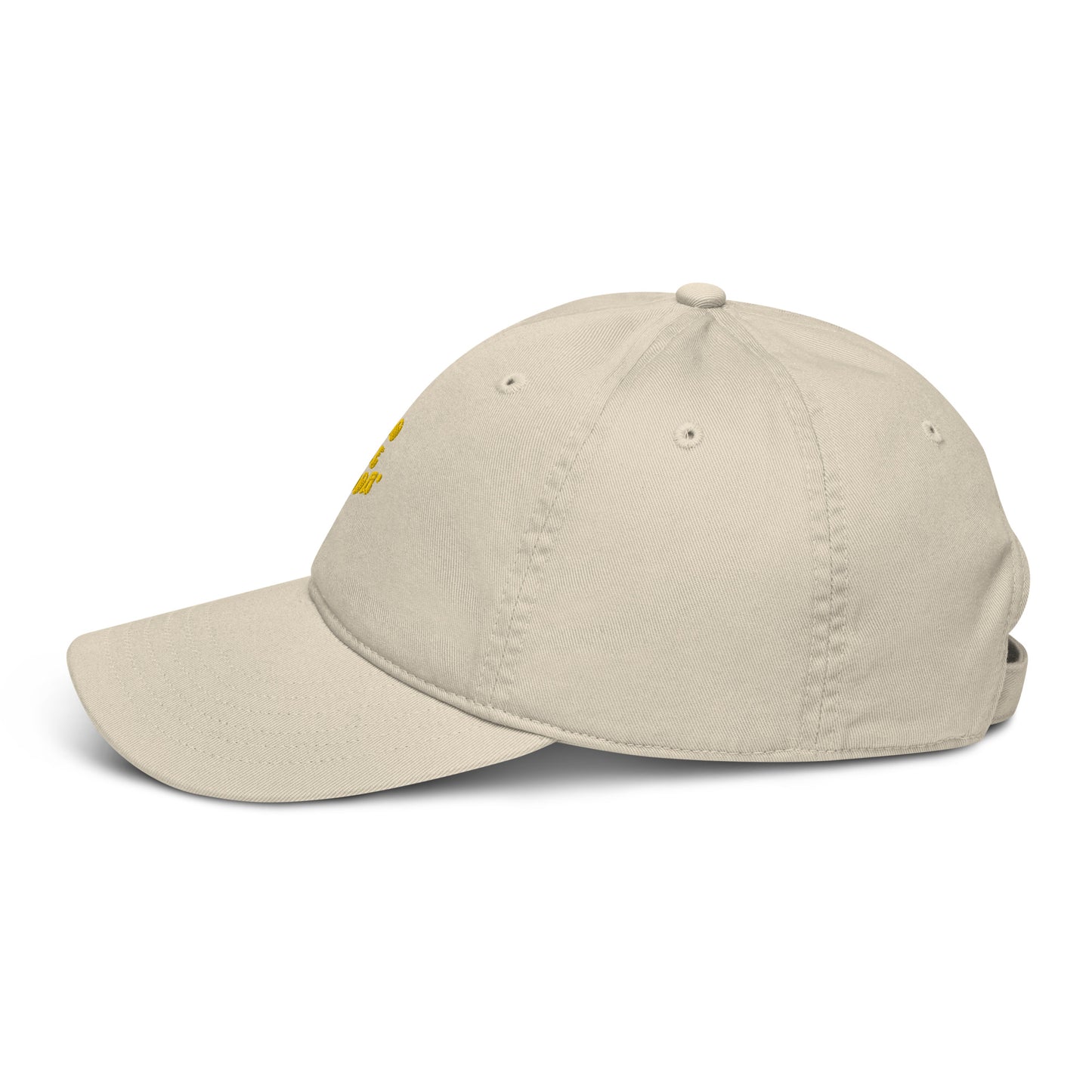 Organic dad hat-yellow logo