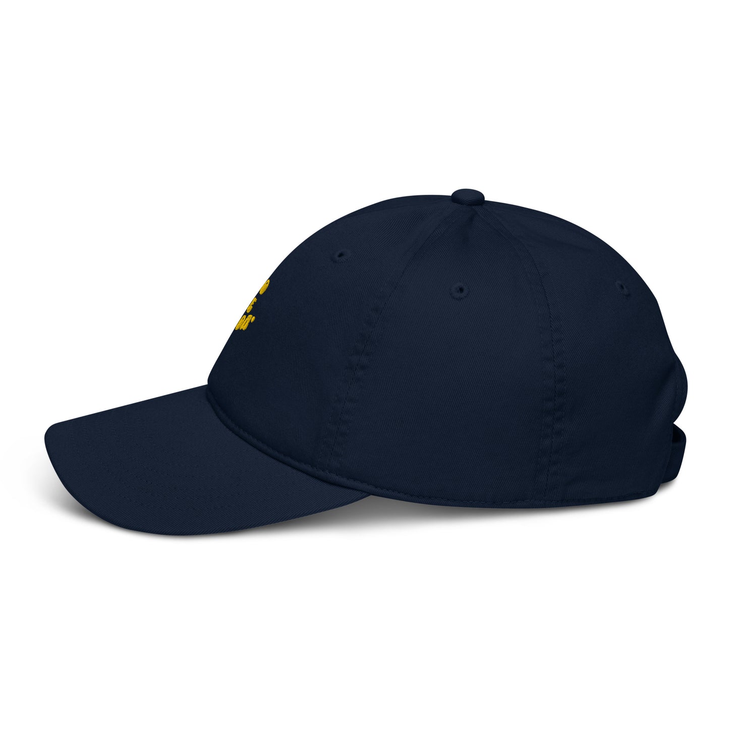 Organic dad hat-yellow logo