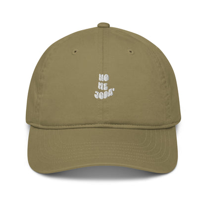 Organic dad hat-white logo
