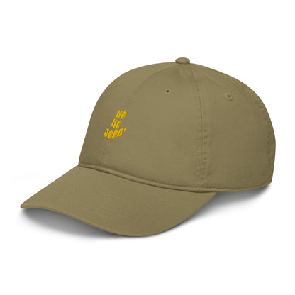 Organic dad hat-yellow logo
